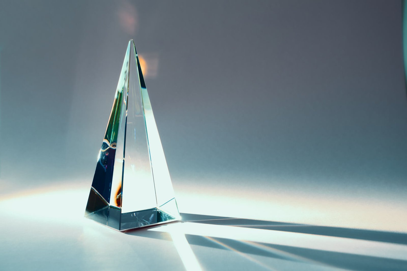 Glass Pyramid Prism With Colorful Sunlight Reflect 2026 03 17 02 30 59 Utc
